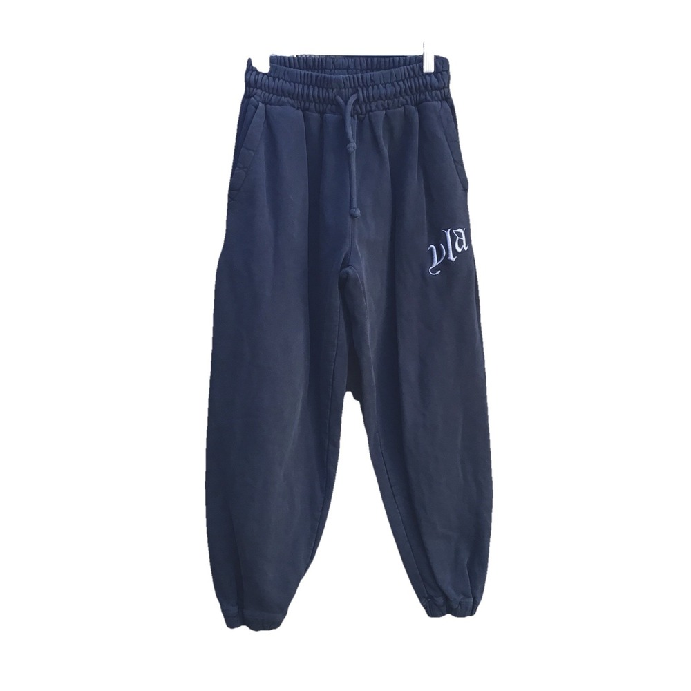 YoungLA YLA Black Sweatpants Men's Medium Joggers Logo Yoga Workout Gym